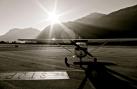 Am Rollhalt Cessna 150 578